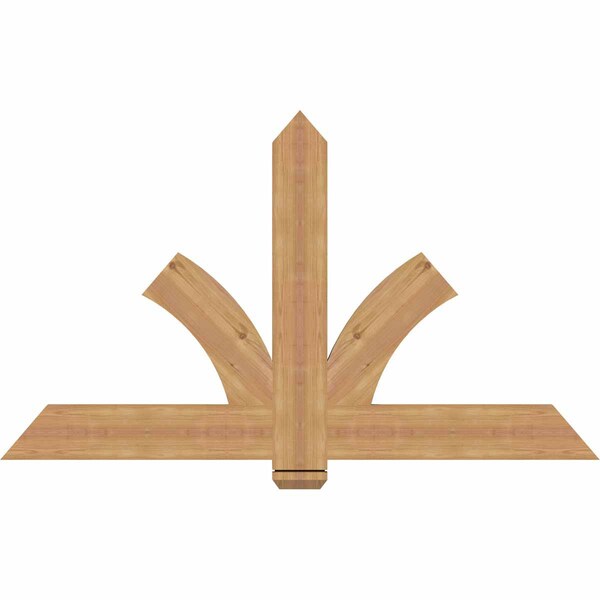 Ekena Millwork Redmond Smooth Timber Gable Bracket, Western Red Cedar, 60"W x 35"H x 1 1/2"D x 5 1/2"F, 14/12 Pitch GBW060X35X0206RED00SWR - main